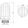 Mexen термостатична глава за радиатор, бяла - W908-003-20