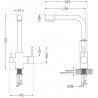 Mexen Duero кухненски кран, сив - 671600-61