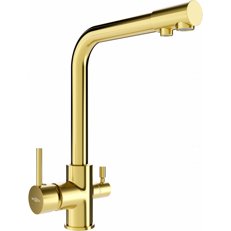 Mexen Duero кухненски смесител, злато - 671600-50