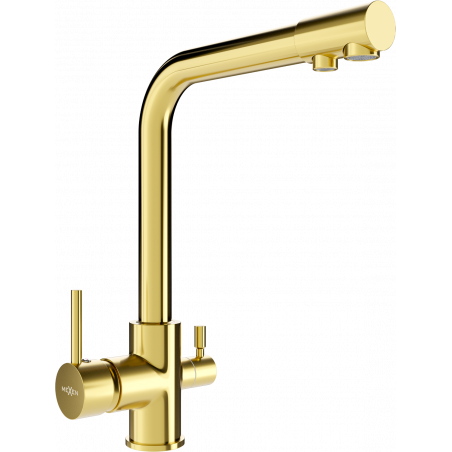 Mexen Duero кухненски смесител, злато - 671600-50