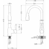 Mexen Savita кухненски смесител, хром - 672601-00