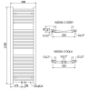 Mexen Ares баня радиатор 1200 x 400 мм, 349 W, хром - W102-1200-400-00-01