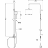 Mexen Tord душ колона, черна - 78200-70