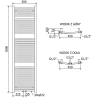 Mexen Ares банска радиатор 1800 x 500 мм, 647 W, златен - W102-1800-500-00-50