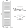 Mexen Ares лира за баня 1800 x 500 mm, 820 W, антрацит - W102-1800-500-00-66