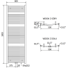 Mexen Ares баня радиатор 1800 x 600 мм, 958 W, антрацит - W102-1800-600-00-66