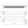 Mexen Line CVL22 панелен радиатор 600 x 1200 mm, долно свързване, 1899 W, антрацит - W622L-060-120-66