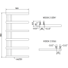 Mexen Jukon радиатор за баня 988 x 500 mm, 461 W, антрацит - W116-0988-500-00-66