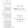 Mexen Uran баня радиатор 1800 x 500 мм, 633 W, хром - W105-1800-500-00-01