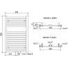 Mexen Hades радиатор за баня 800 x 500 мм, 386 W, антрацит - W104-0800-500-00-66