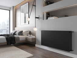 Mexen Flat CF33 панелен радиатор 600 x 1800 мм, странично свързване, 3961 W, черен - W433F-060-180-70