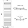 Mexen Hades радиатор за баня 1800 x 600 мм, 1000 W, антрацит - W104-1800-600-00-66