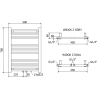 Mexen Mars радиатор за баня 700 x 500 мм, 224 W, хром - W110-0700-500-00-01