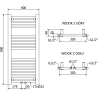 Mexen Mars радиатор за баня 900 x 400 мм, 244 W, хром - W110-0900-400-00-01