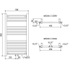 Mexen Mars радиатор за баня 900 x 500 mm, 370 W, антрацит - W110-0900-500-00-66