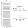 Mexen Mars радиатор за баня 1500 x 600 mm, 729 W, антрацит   - W110-1500-600-00-66