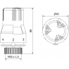 Mexen Uni-G термостатична глава за радиатор, антрацит - W908-002-66
