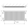 Mexen CC11 радиатор, панелен, 900 x 2600 mm, долно централно присъединяване, 3311 W, бял - W6C11-090-260-00