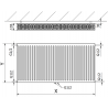 Mexen CC22 панелен радиатор 400 x 900 mm, долно централно свързване, 1067 W, бял - W6C22-040-090-00