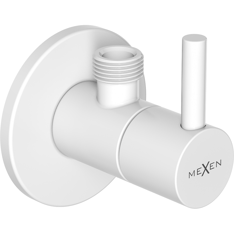 Mexen R2 ъглов вентил за батерия 1/2"x3/8", бял - 79972-20