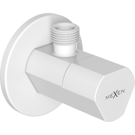 Mexen T ъглов кран за батерия 1/2"x3/8", бял - 79973-20