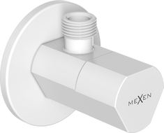 Mexen T ъглов кран за батерия 1/2"x3/8", бял - 79973-20