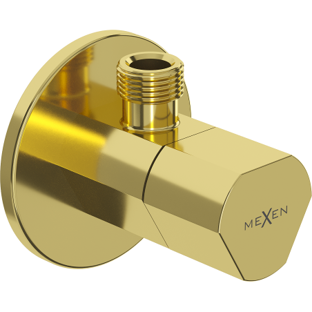Mexen T ъглов вентил за батерия 1/2"x3/8", златен - 79973-50