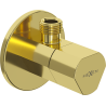Mexen T ъглов клапан за батерия 1/2"x3/8", златен - 79973-50