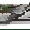 Mexen Omar гранитна мивка с 1 гнездо 800 x 480 mm, бяла, черен сифон - 6520801005-20-B