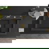 Mexen Omar гранитна мивка 1-коморна 800 x 480 mm, черна на пръски, златен сифон - 6520801005-76-G