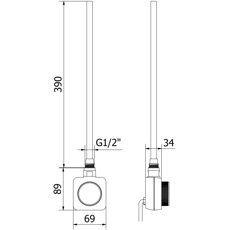 Mexen FA-FD14 електрически нагревател 400 W, черен - W956-0400-70