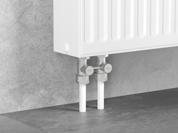 Mexen двутръбен радиаторен вентил DN50, прав 1/2"x3/4", никел  - W912-012-01