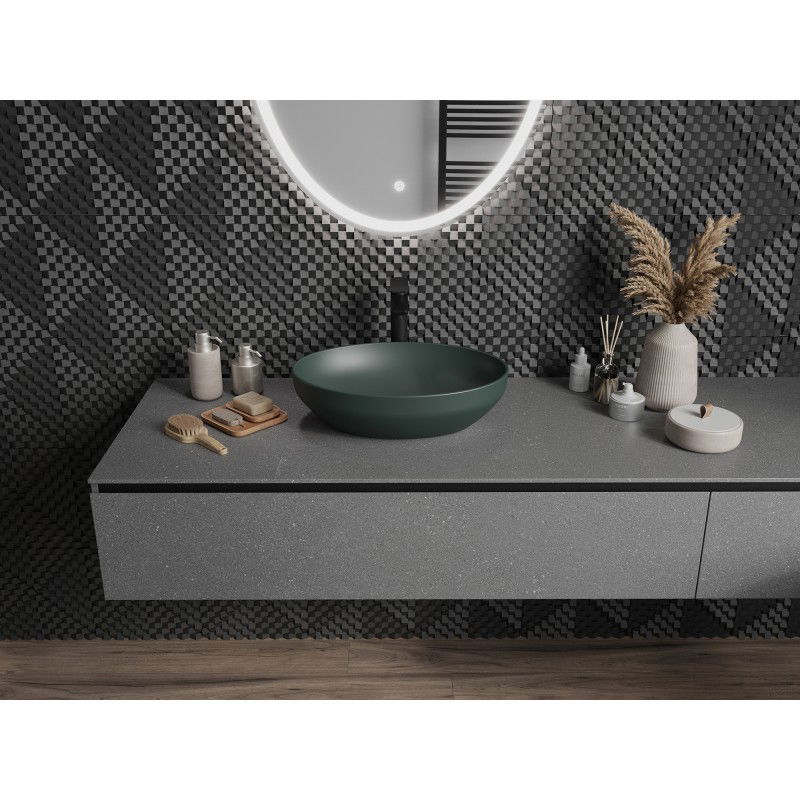 Mexen Cornelia мивка над плот 50 x 37 cm, тъмно зелена мат - 21885047