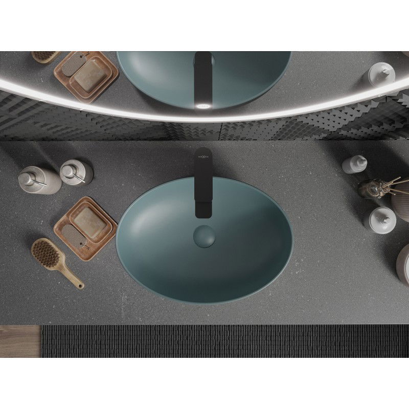 Mexen Cornelia горна мивка 50 x 37 см, светлозелена мат - 21885048