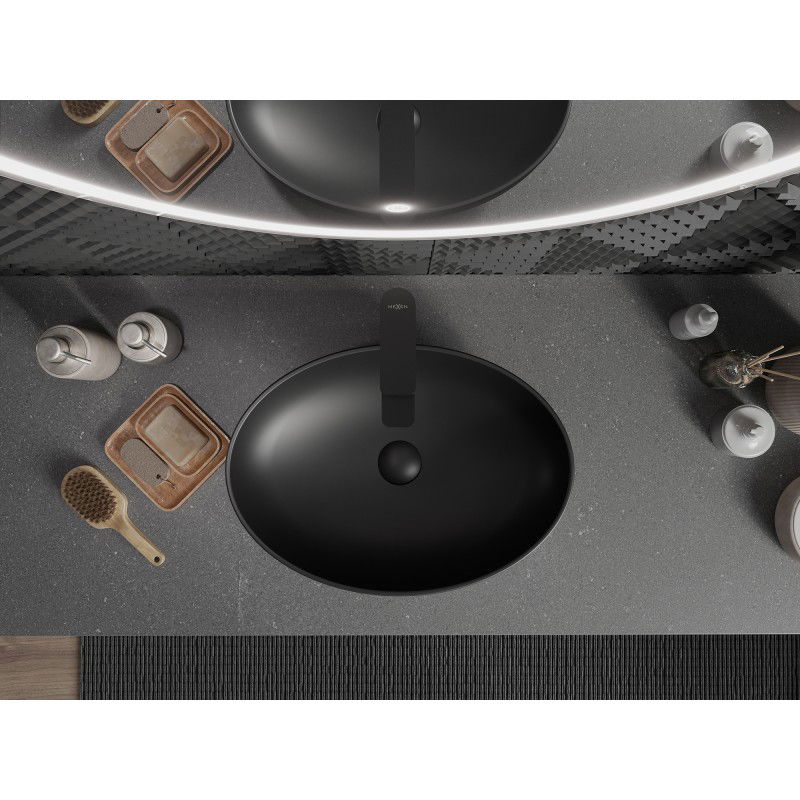 Mexen Cornelia мивка за баня 50 x 37 cm, черен мат - 21885085