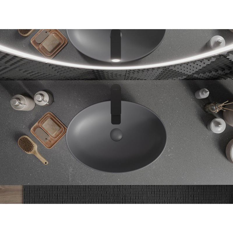 Mexen Cornelia плот за мивка 50 x 37 cm, тъмно сив мат - 21885071