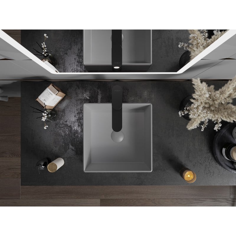 Mexen Goya мивка за плот 35 x 35 см, светло сива мат - 22183561