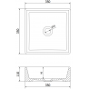 Mexen Goya мивка за плот 35 x 35 см, светло сива мат - 22183561
