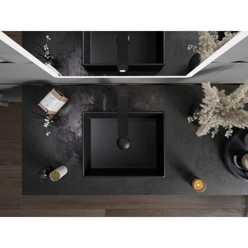 Mexen Goya мивка за плот 40 x 32 см, черен мат - 22184085