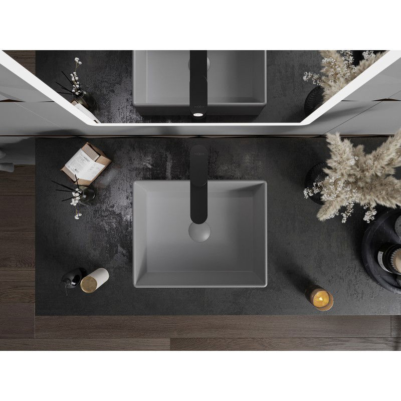 Mexen Goya умивалник за плот 40 x 32 cm, светлосив мат - 22184061