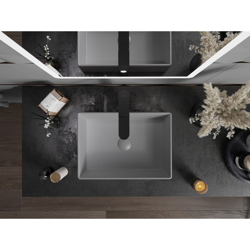 Mexen Goya мивка поставена на плот 45 x 32 см, светлосив мат - 22184561