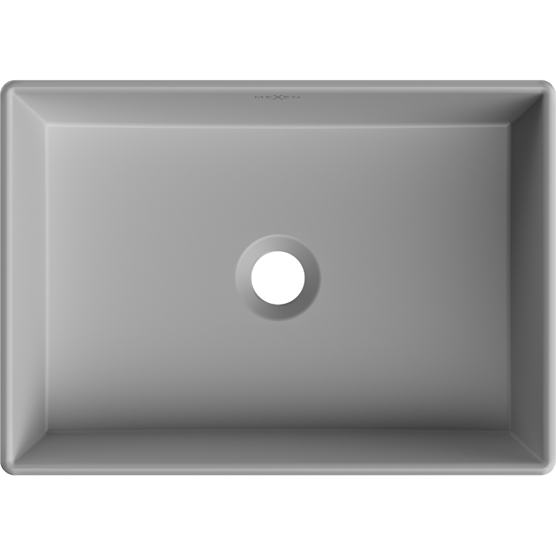 Mexen Goya мивка поставена на плот 45 x 32 см, светлосив мат - 22184561