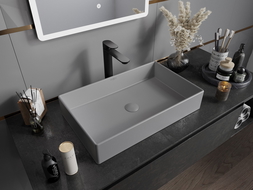 Mexen Goya мивка за плот 60 x 37 см, светлосива мат - 22186061