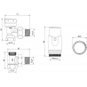 Mexen G00 термостатичен комплект ъглов, хром - W901-900-01