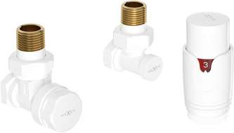 Mexen G00 ъглов термостатичен комплект, бял - W901-900-20