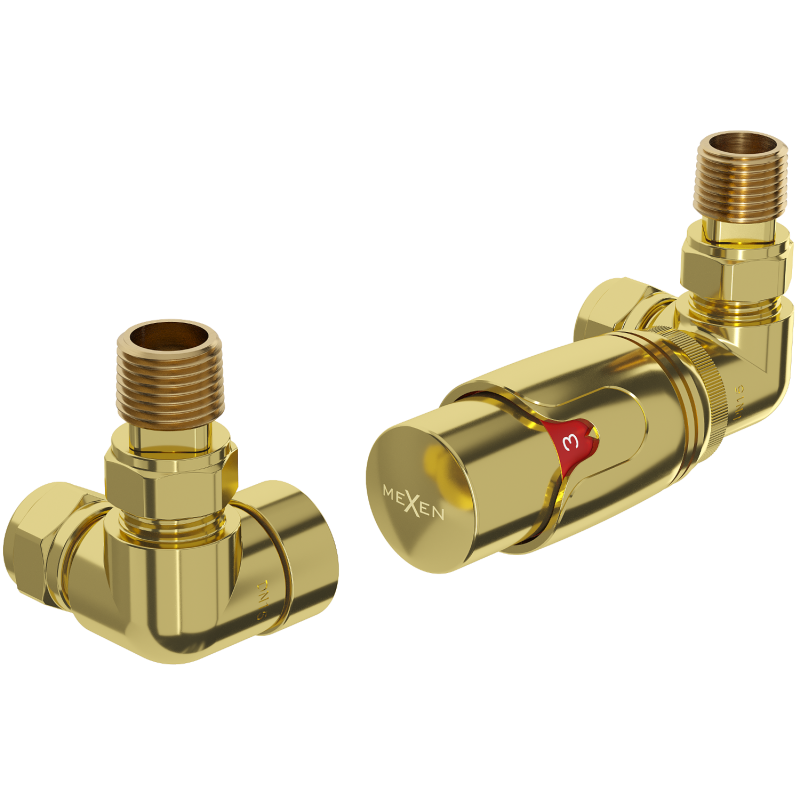 Mexen G00 осов комплект с термостат, златен - W903-900-50