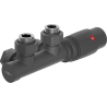 Mexen G00 ъглов термостатичен комплект, дуплекс, DN50, антрацит - W907-900-66