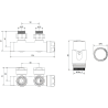 Mexen G00 термостатичен ъглов комплект, Duplex, DN50, черен - W907-900-70