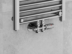 Mexen G00 комплект термостатичен ъглов/прав, Duplex, DN50, хром - W908-900-01