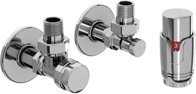 Mexen G00 ъглов термостатичен комплект с капак R, хром - W901-900-904-01